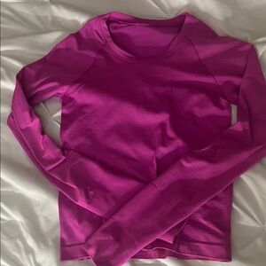 lululemon athletica Women's Long Sleeve Crew Top - Fuchsia